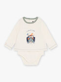 T-shirt a body vaniglia a maniche lunghe con motivo trattore e animali GABORICE / 23H1BG71BOD114