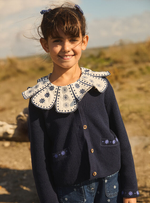 Cardigan con ricamo MERLETTE / 25E2PF81CARC214