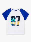 T-shirt a maniche corte bianca e blu LADUAGE / 24H3PGI4TMC000
