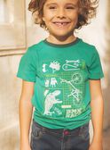 T-shirt con motivi dinosauri e biciclette fosforescenti FEPAGE / 23E3PGB2TMC630