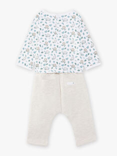 Completo body T-shirt, pantaloni e calze nascita neonato CORNEL / 22E0CGC1ENSA011