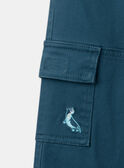 Pantaloni blu petrolio LARAPAGE / 24H3PGR1PAN714