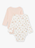2 body ecrù e rosa cipria in cotone LOELINE / 24H0NF11BOD001
