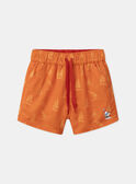 Shorts da bagno arancioni con motivo magico  MRUMOUAGE / 25E4PGC7MAIE405