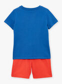 Set 2 pezzi blu e rosso fragola in cotone KUEPLAGE 2 / 24E3PGH1ENSC226