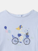 T-shirt a maniche corte celeste MEPIAFETTE / 25E2PF81TMC020