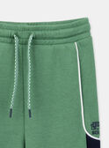 Pantaloni da jogging verdi con bande a contrasto KRIJOGAGE 2 / 24E3PGB4JGBG602