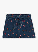 Gonna in jeans con motivi ricamati bambina CAJETTE / 22E2PF71JUPP274