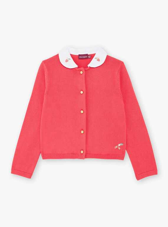 Cardigan bambina rosa guaiava ZOPAETTE / 21E2PFJ1CARD323