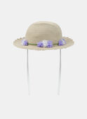 Cappello di paglia con fiori KAFANTINE / 24E4BFL1CHA009