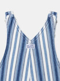Salopette lunga un denim blu e bianco con stampa a righe LADEREK / 24H1BGJ1SALP274