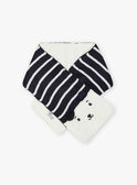 Sciarpa in maglia navy a righe foderata neonato CIELOUARD / 22E4BGG1ECH070