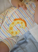 Tutina a righe ecrù neonata CEILAN / 22E5BG53GRE001