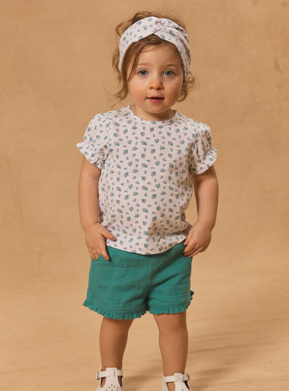 Set di t-shirt, pantaloncini shorts e fascia per capelli con stampa floreale MAPAULA / 25E1BFO1ENS001