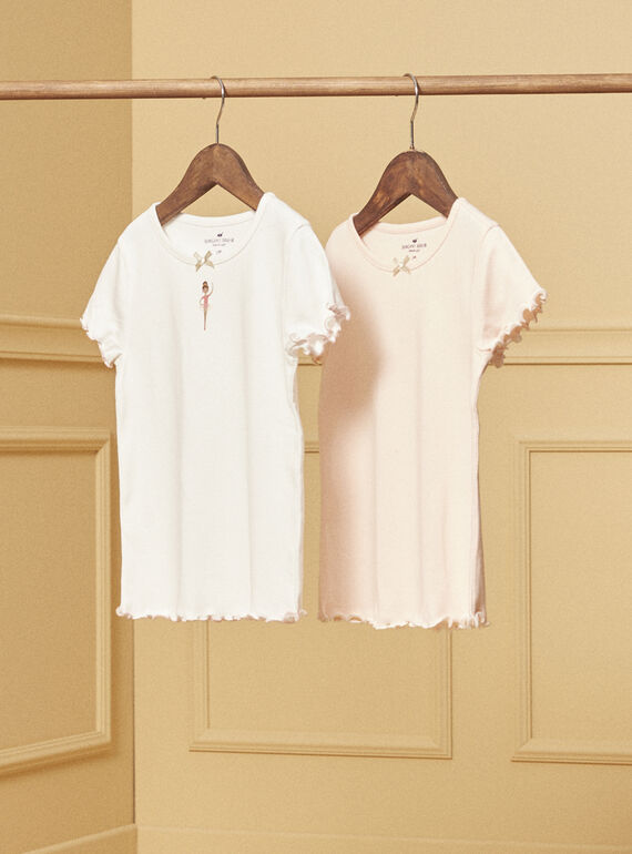 Confezione da 2T-shirt con ballerina LUITOETTE / 24H5PF51HLI801