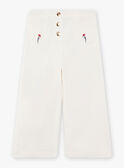 Jeans wide legs ecrù bambina CILOUETTE / 22E2PF81PAN001