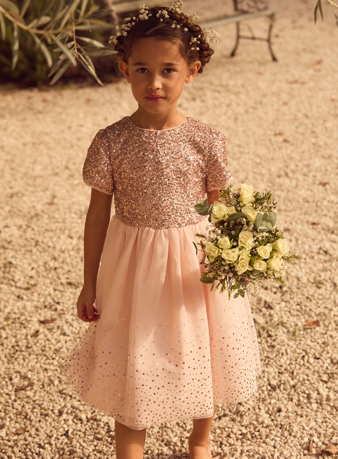 Sergent Major - Collezione Cerimonia : Abito rosa in tulle e paillettes